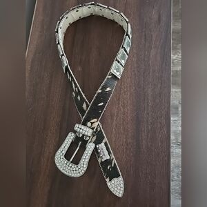 BHW Western Rhinestone Women's Belt Sz M